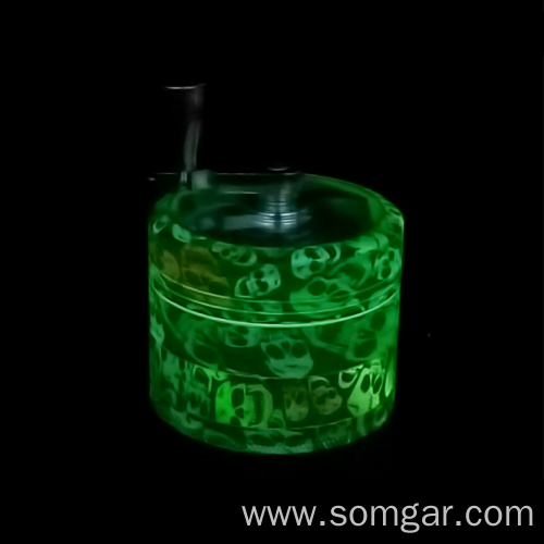 GZ030554W-GD Glow in dark herb grinder weed accessories